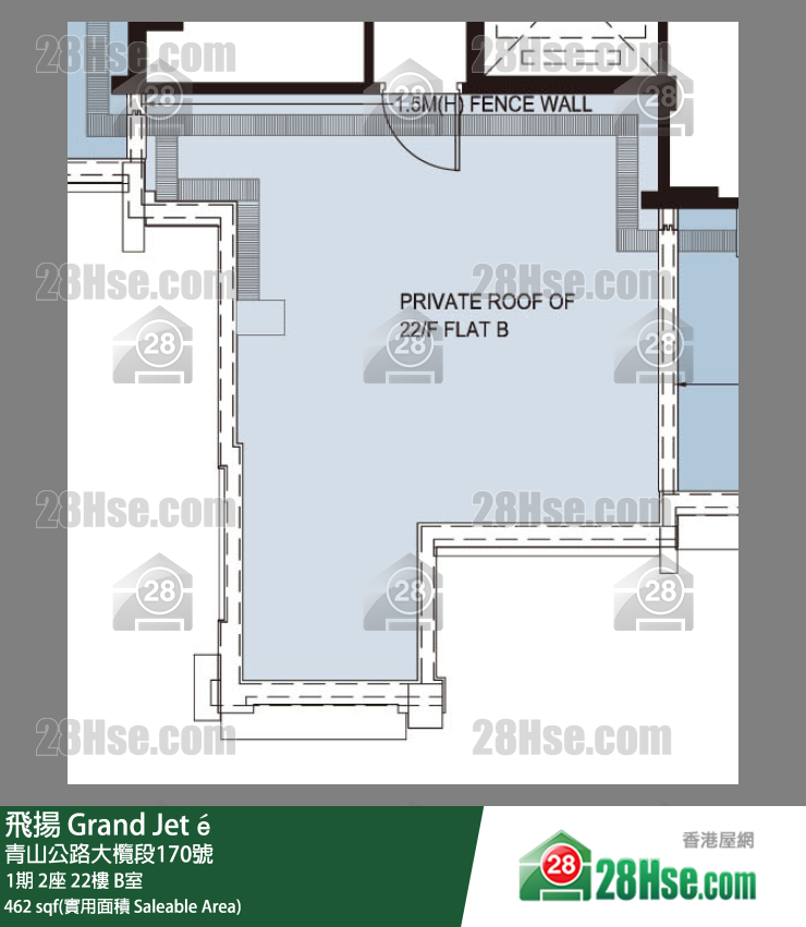 飞扬 1期 2座 22楼 B室 平面图