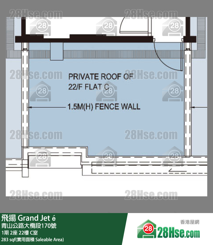 飛揚 1期 2座 22樓 C室 平面圖