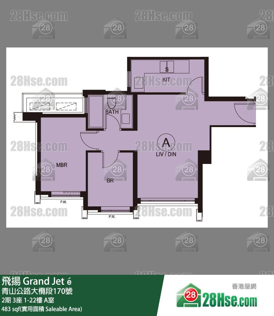飛揚 2期 3座 17樓 A室 平面圖
