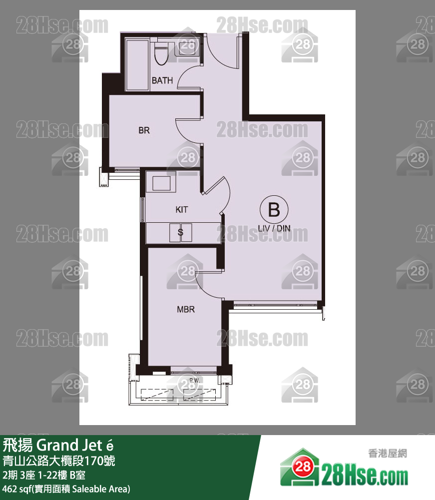 飛揚 2期 3座 15樓 B室 平面圖