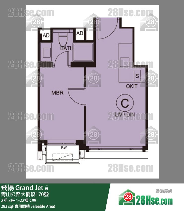 飛揚 2期 3座 20樓 C室 平面圖