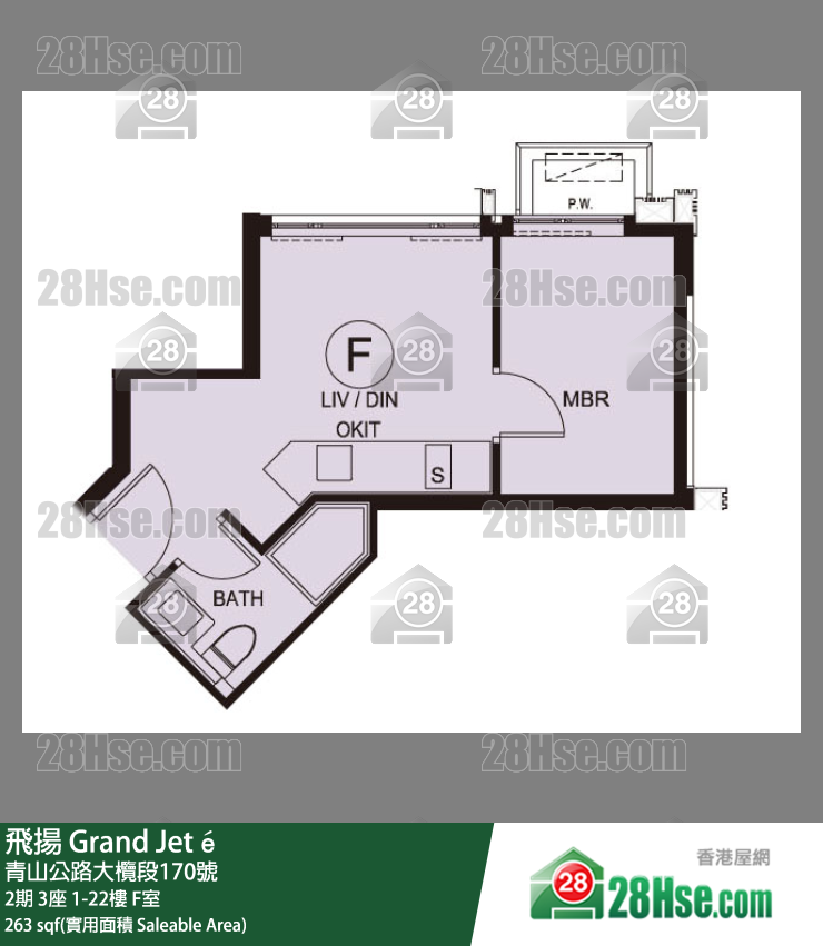 飛揚 2期 3座 16樓 F室 平面圖