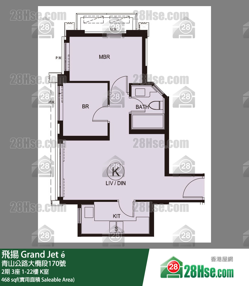 飛揚 2期 3座 20樓 K室 平面圖