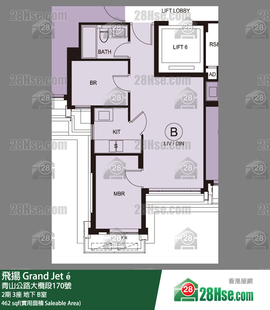 飞扬 2期 3座 B室 平面图