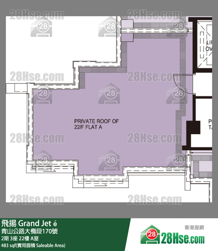 飛揚 2期 3座 22樓 A室 平面圖