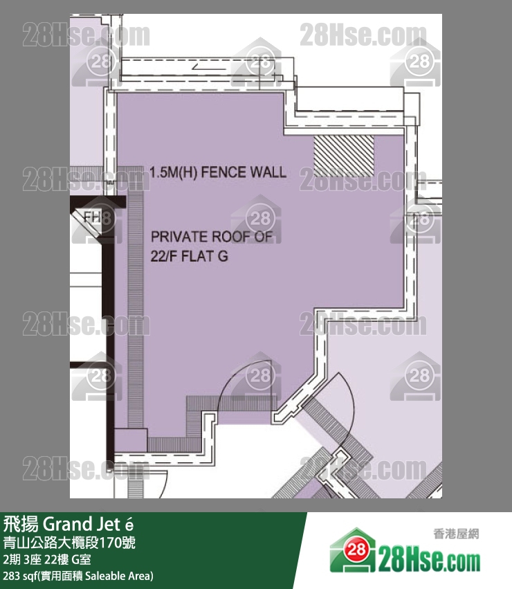 飛揚 2期 3座 22樓 G室 平面圖