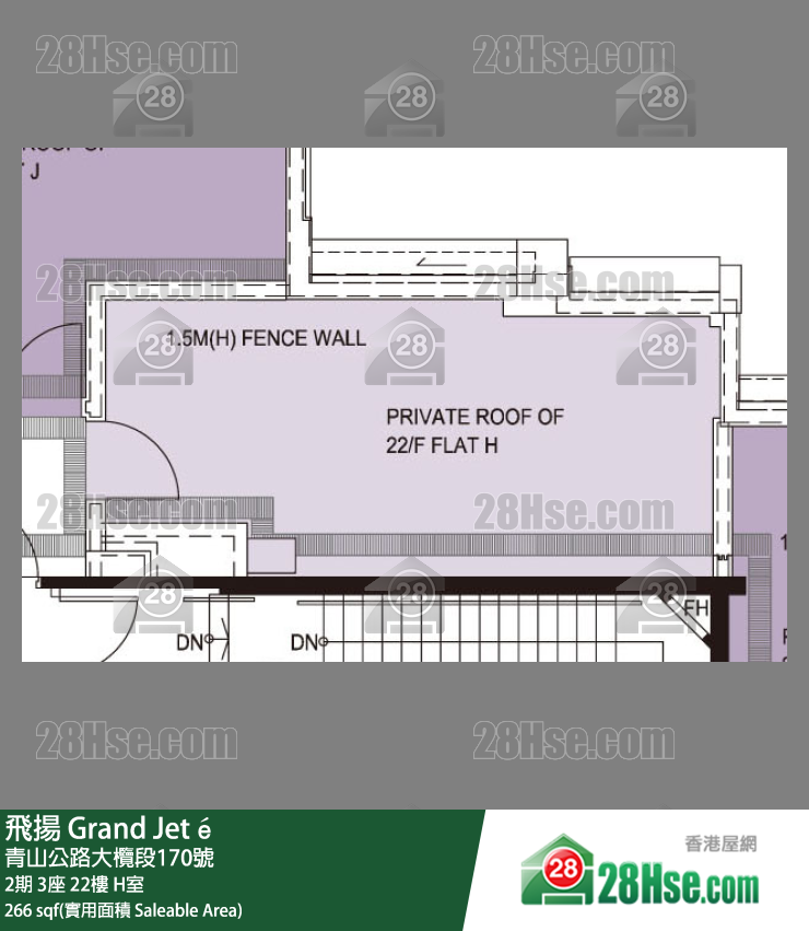 飞扬 2期 3座 22楼 H室 平面图