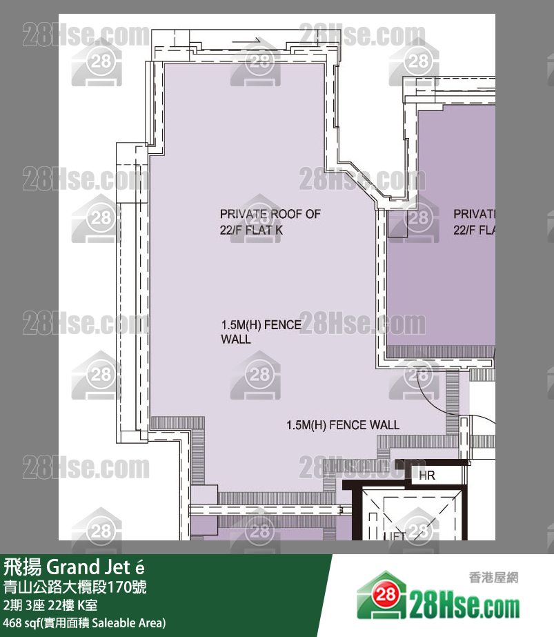 飛揚 2期 3座 22樓 K室 平面圖