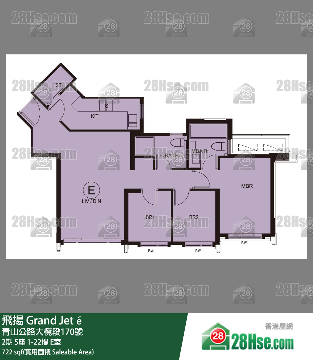 飛揚 2期 5座 17樓 E室 平面圖