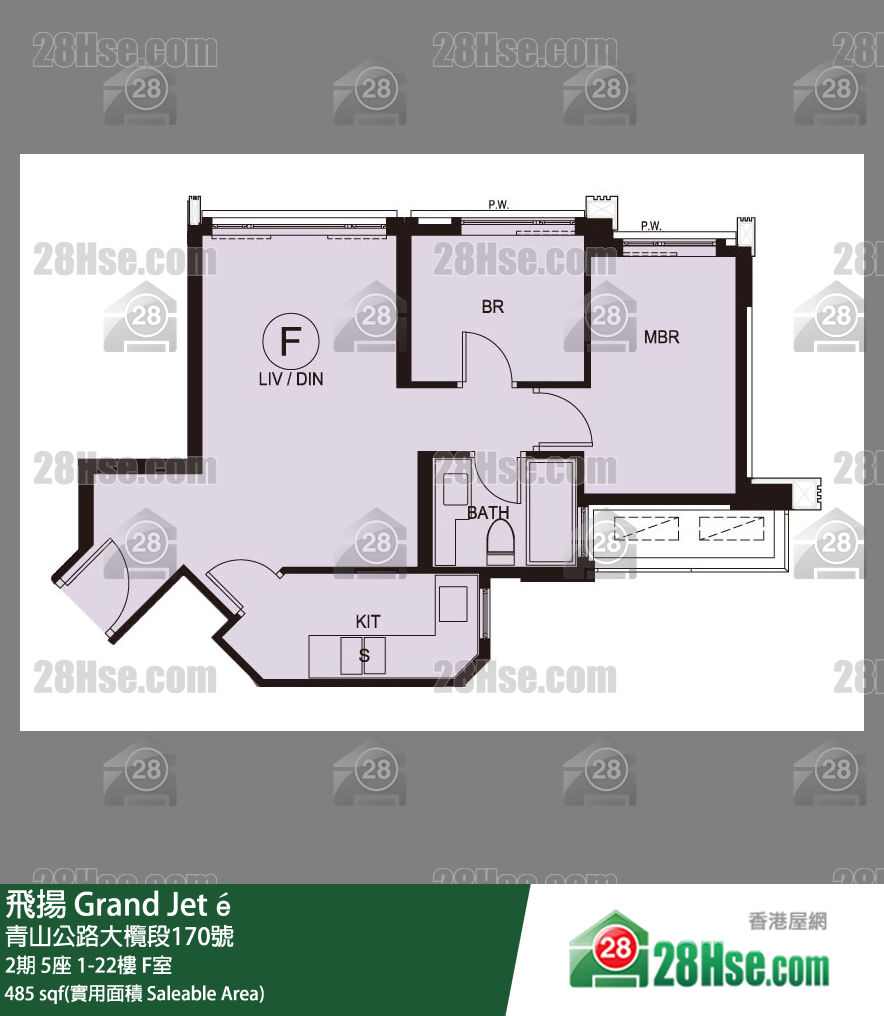 飛揚 2期 5座 16樓 F室 平面圖