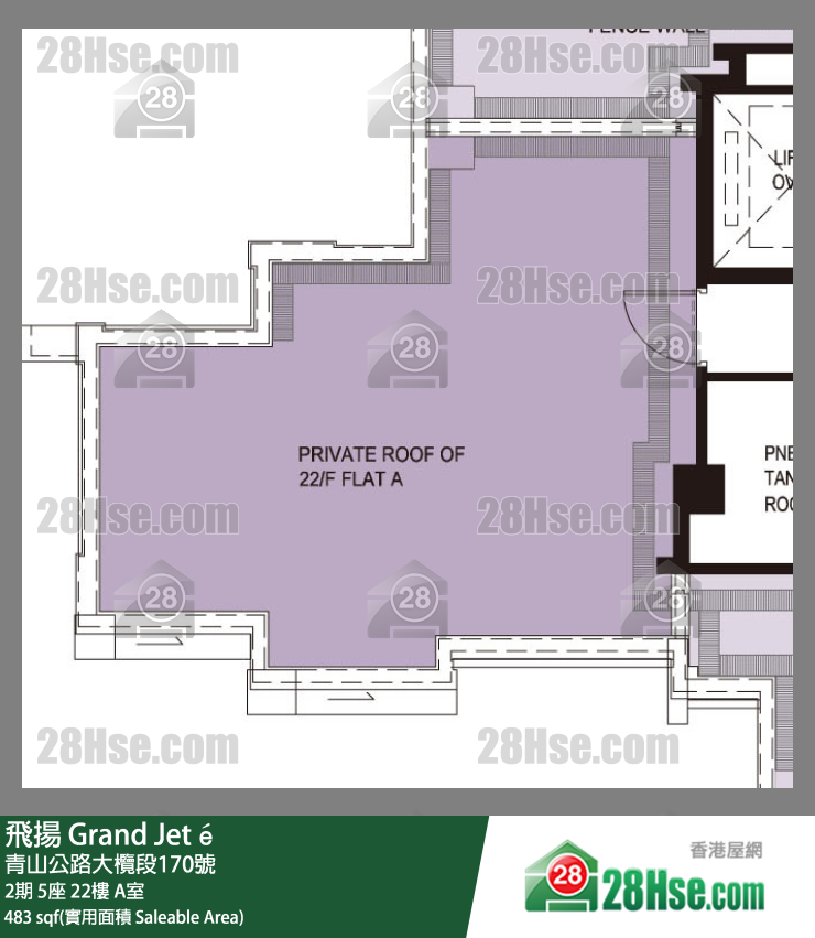 飞扬 2期 5座 22楼 A室 平面图