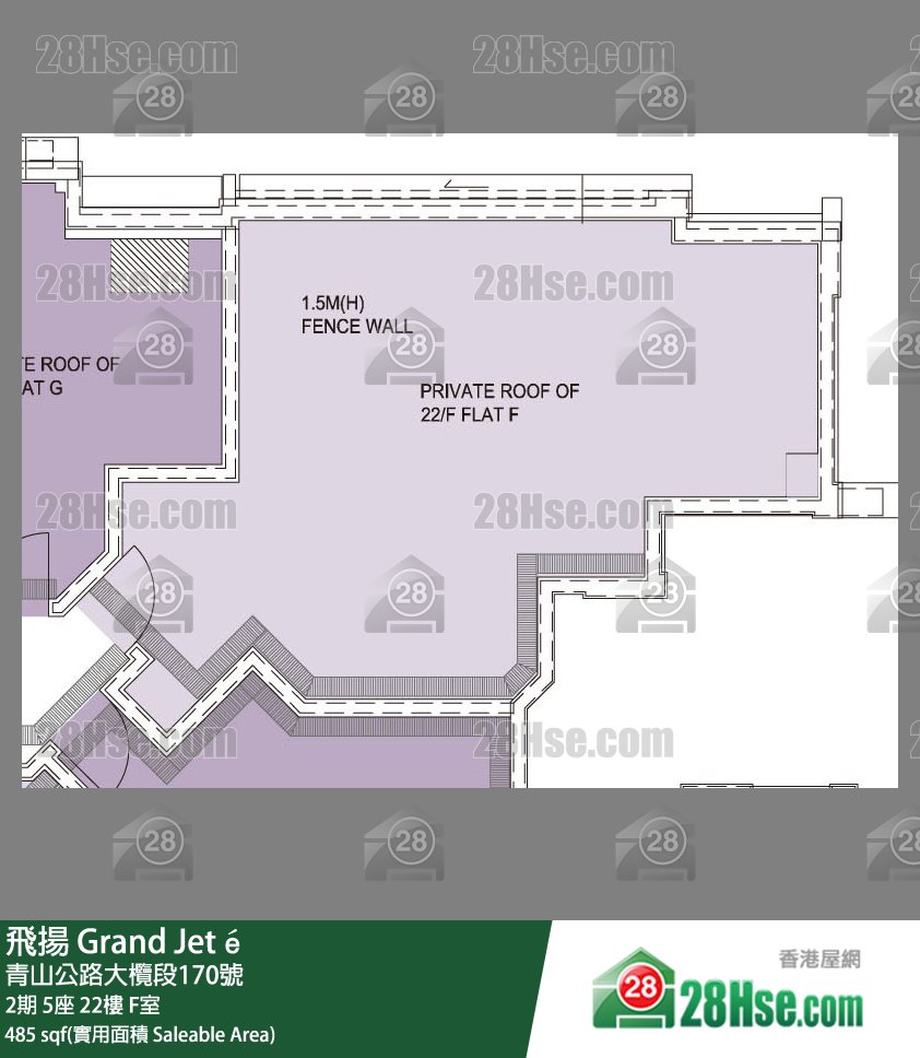 飛揚 2期 5座 22樓 F室 平面圖