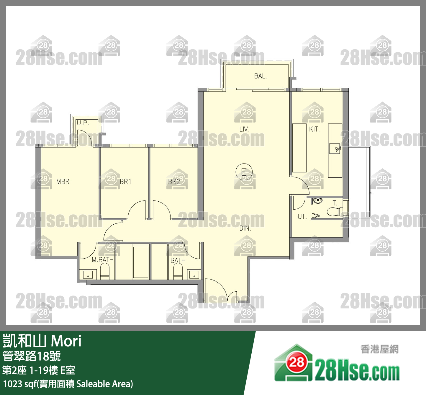 凱和山 大廈第2座19樓 E室 平面圖