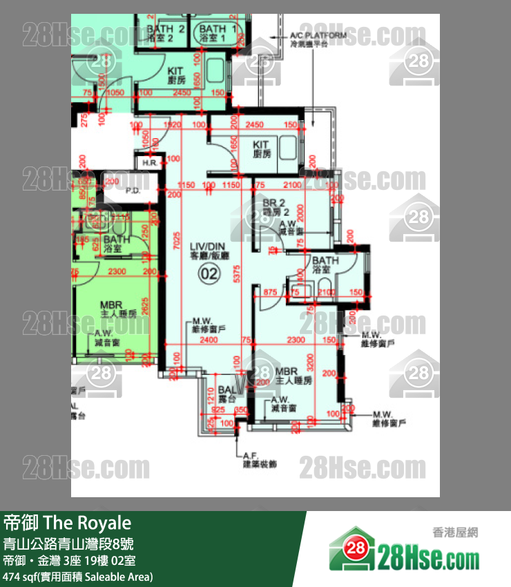 帝御 帝御‧金灣3座19樓 02室 平面圖