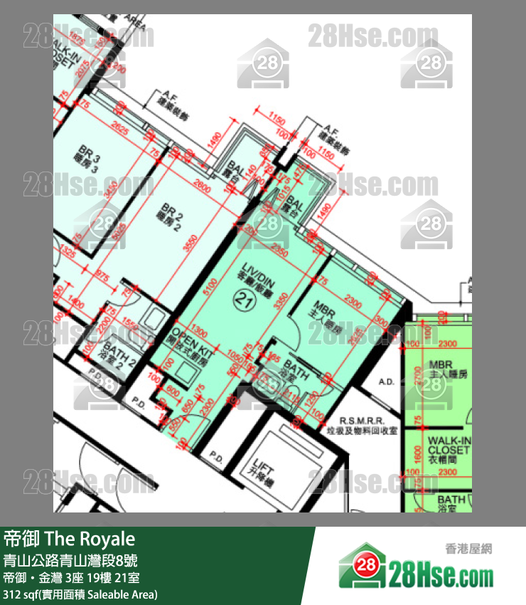 帝御 帝御‧金灣 3座 19樓 21室 平面圖