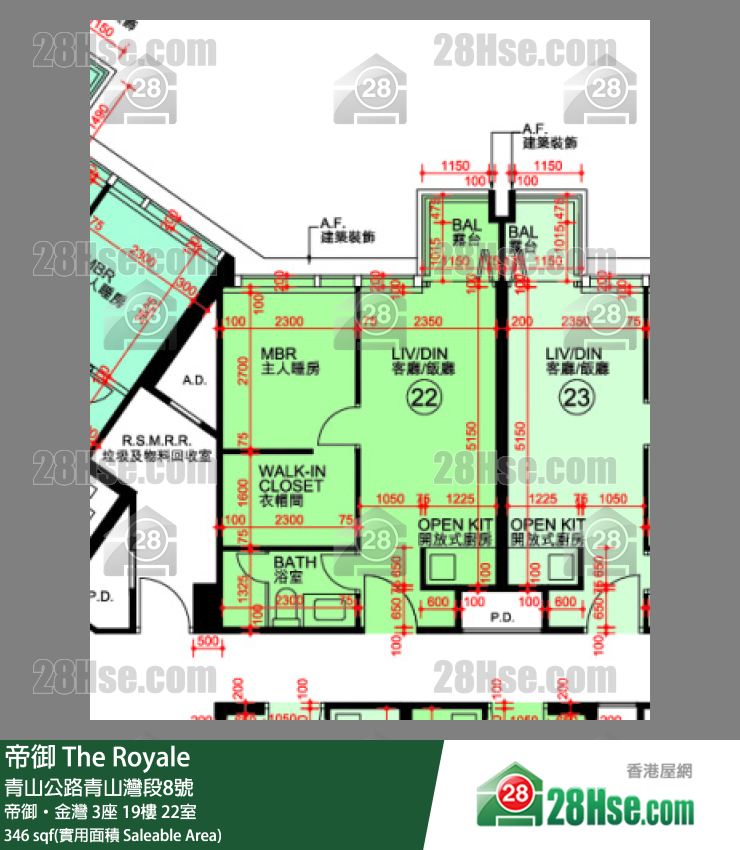 帝御 帝御‧金灣 3座 19樓 22室 平面圖