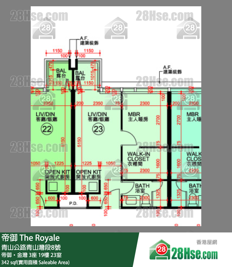 帝御 帝御‧金灣 3座 19樓 23室 平面圖