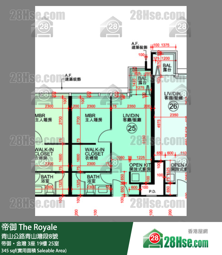 帝御 帝御‧金灣 3座 19樓 25室 平面圖