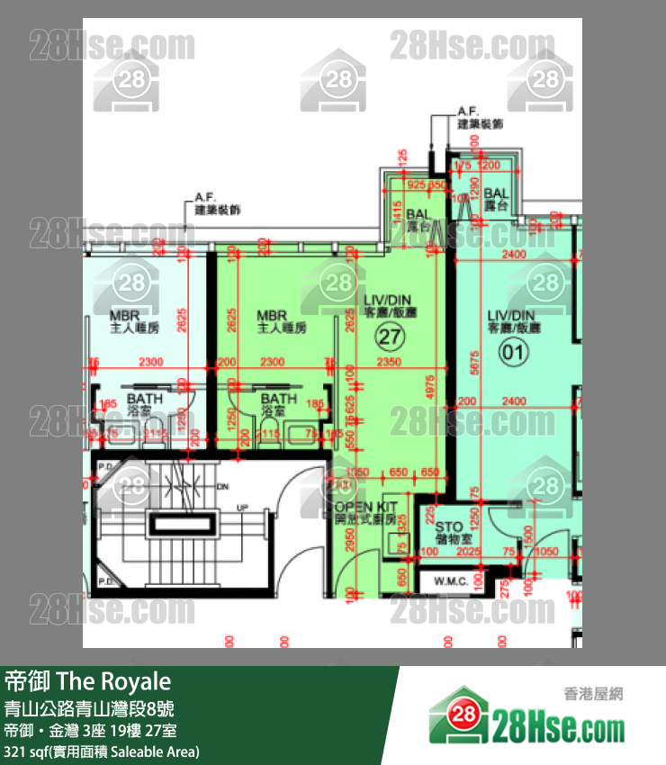 帝御 帝御‧金灣 3座 19樓 27室 平面圖