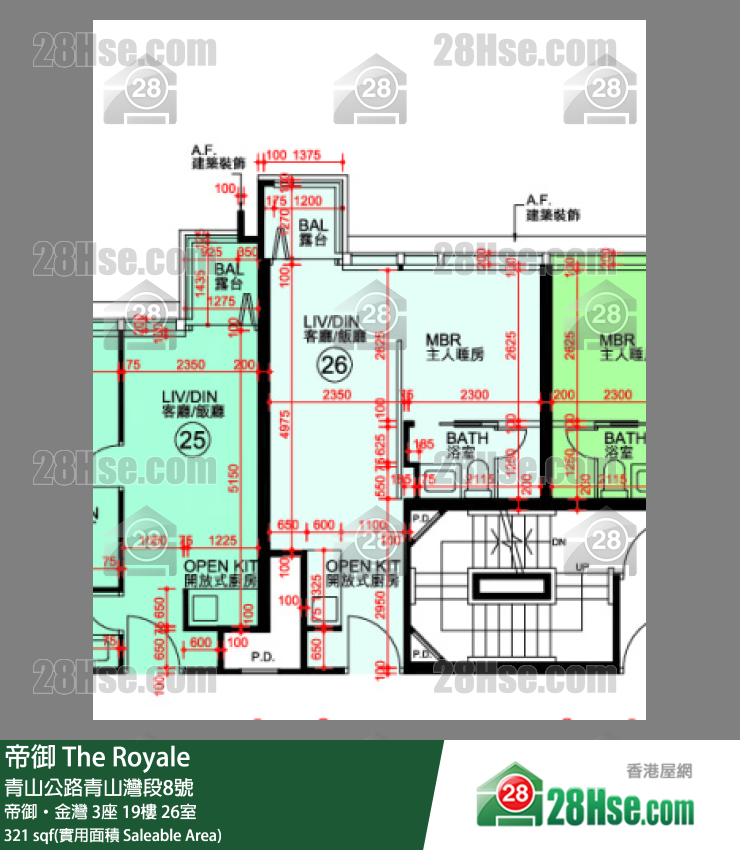 帝御 帝御‧金灣 3座 19樓 26室 平面圖