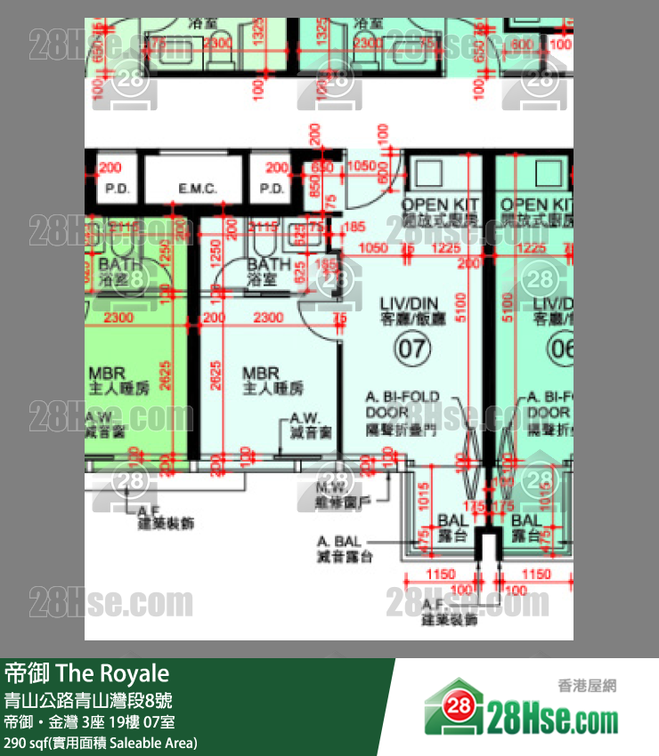 帝御 帝御‧金灣 3座 19樓 07室 平面圖