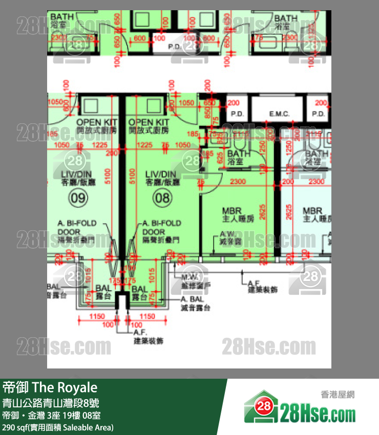 帝御 帝御‧金灣 3座 19樓 08室 平面圖