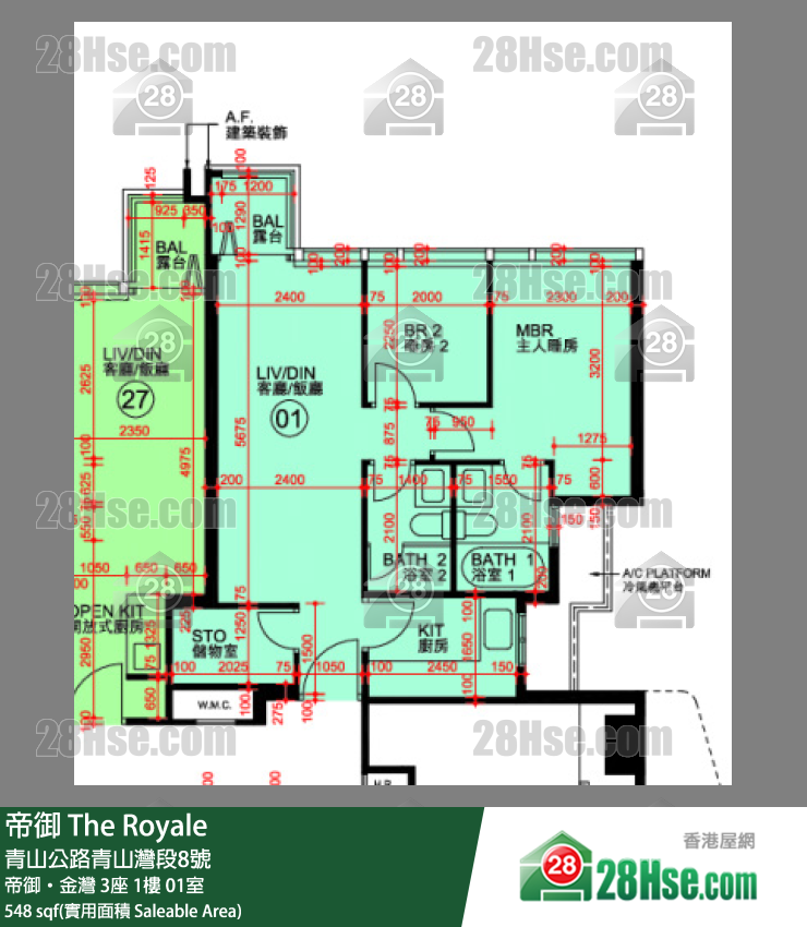 帝御 帝御‧金灣 3座 1樓 01室 平面圖