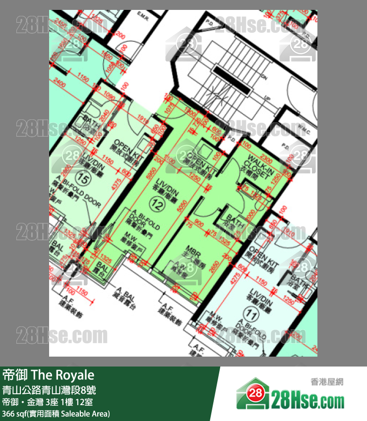 帝御 帝御‧金灣 3座 1樓 12室 平面圖