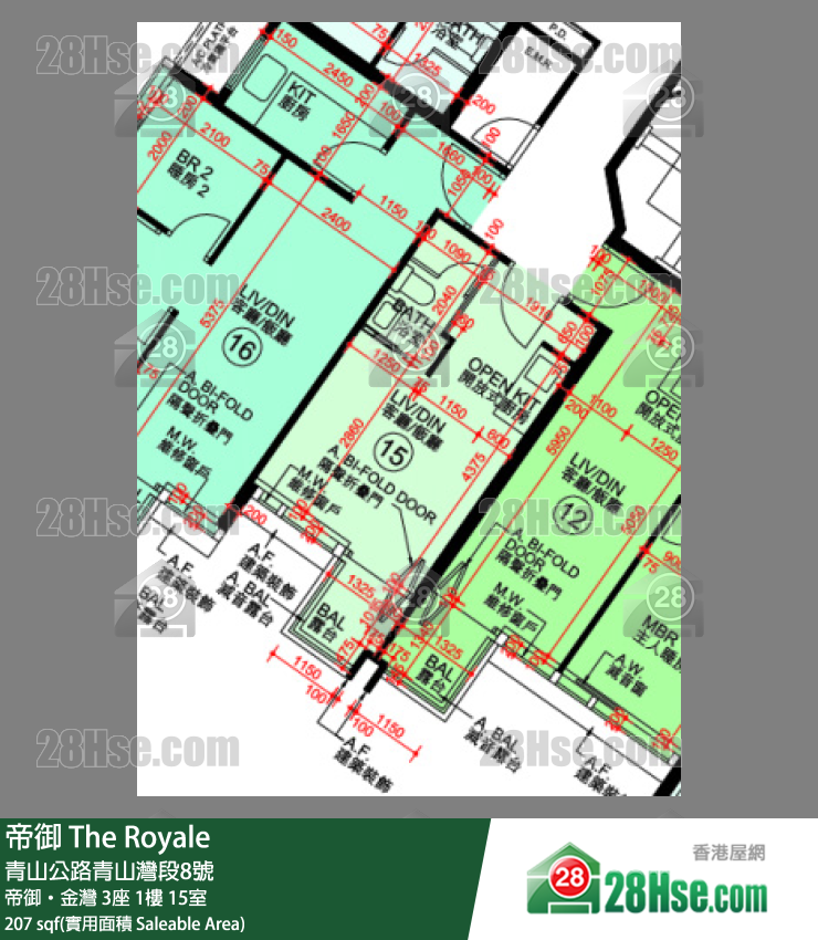 帝御 帝御‧金灣 3座 1樓 15室 平面圖