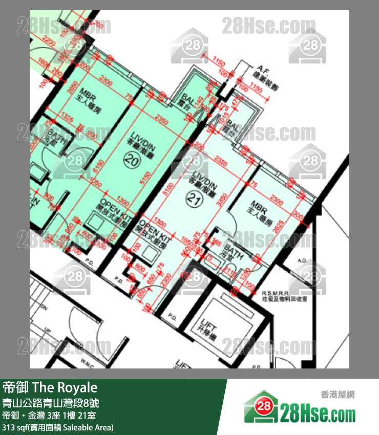 帝御 帝御‧金灣 3座 1樓 21室 平面圖