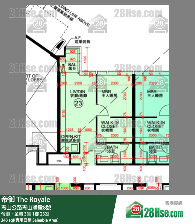 帝御 帝御‧金湾 3座 1楼 23室 平面图
