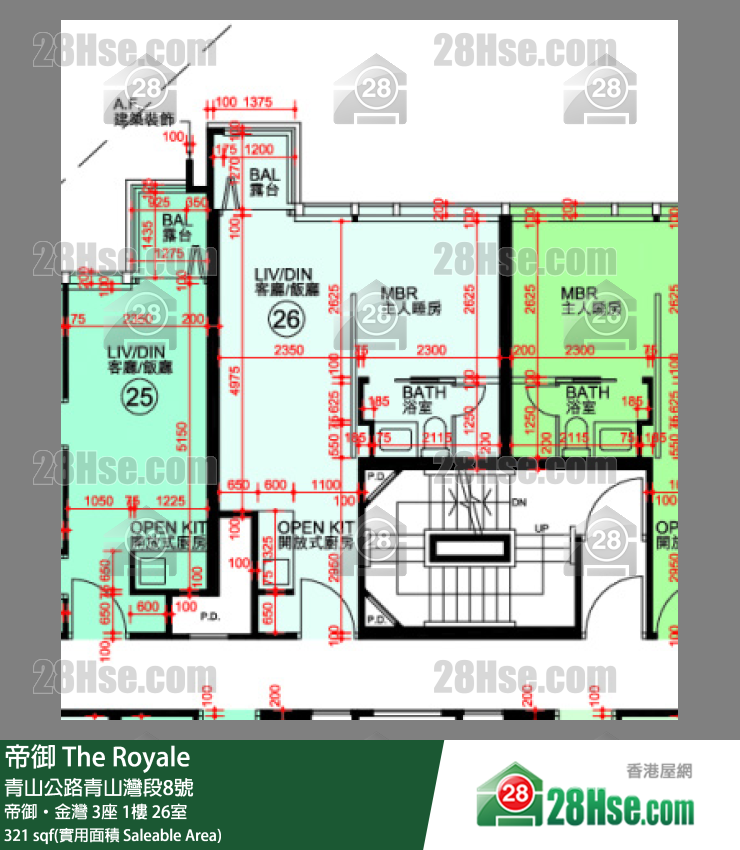 帝御 帝御‧金灣 3座 1樓 26室 平面圖