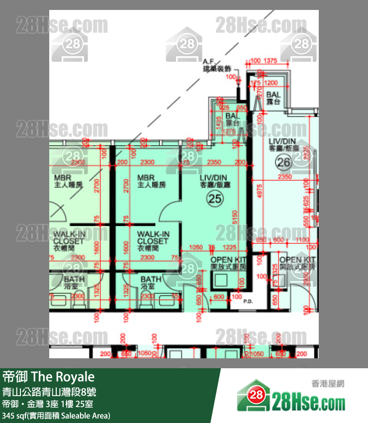 帝御 帝御‧金灣 3座 1樓 25室 平面圖