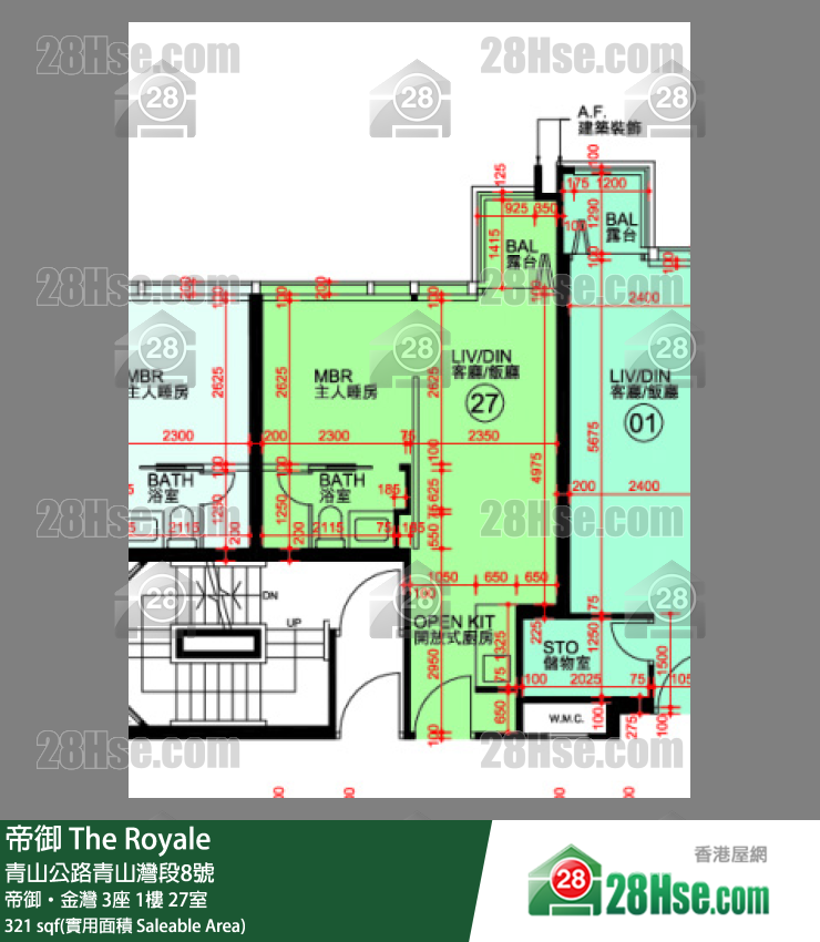 帝御 帝御‧金灣 3座 1樓 27室 平面圖