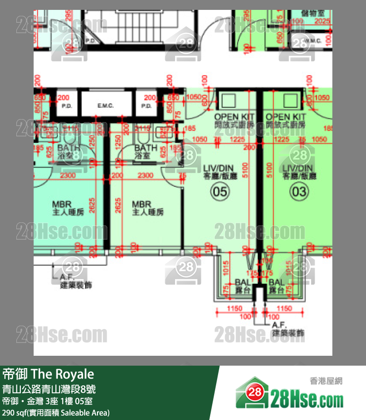 帝御 帝御‧金灣 3座 1樓 05室 平面圖