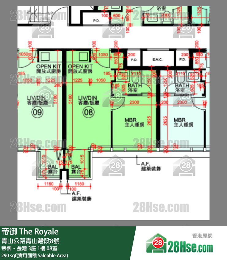 帝御 帝御‧金灣 3座 1樓 08室 平面圖