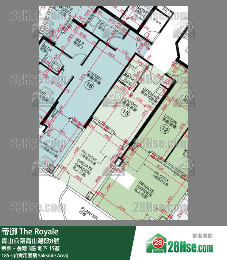 帝御 帝御‧金灣 3座 15室 平面圖