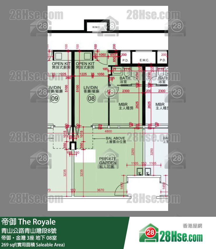 帝御 帝御‧金灣 3座 08室 平面圖