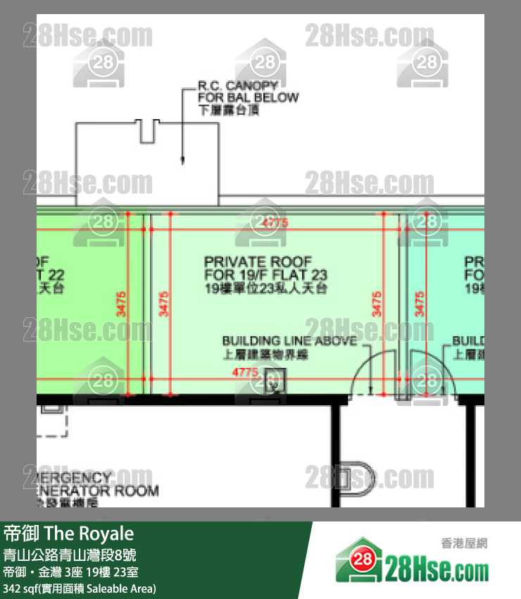 帝御 帝御‧金灣 3座 19樓 23室 平面圖