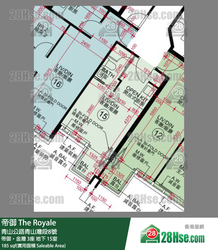 帝御 帝御‧金灣 3座 15室 平面圖