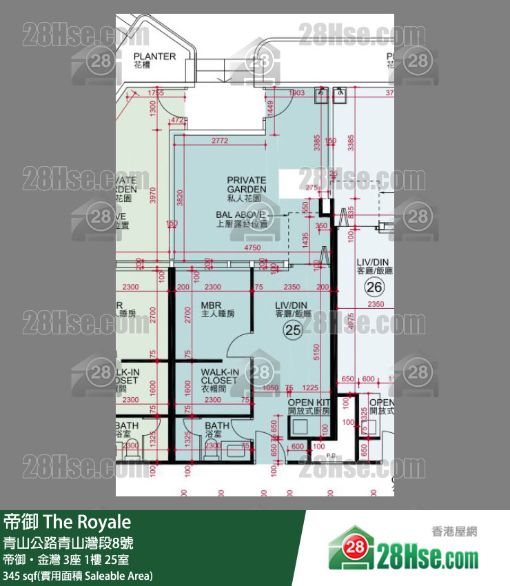 帝御 帝御‧金灣 3座 1樓 25室 平面圖