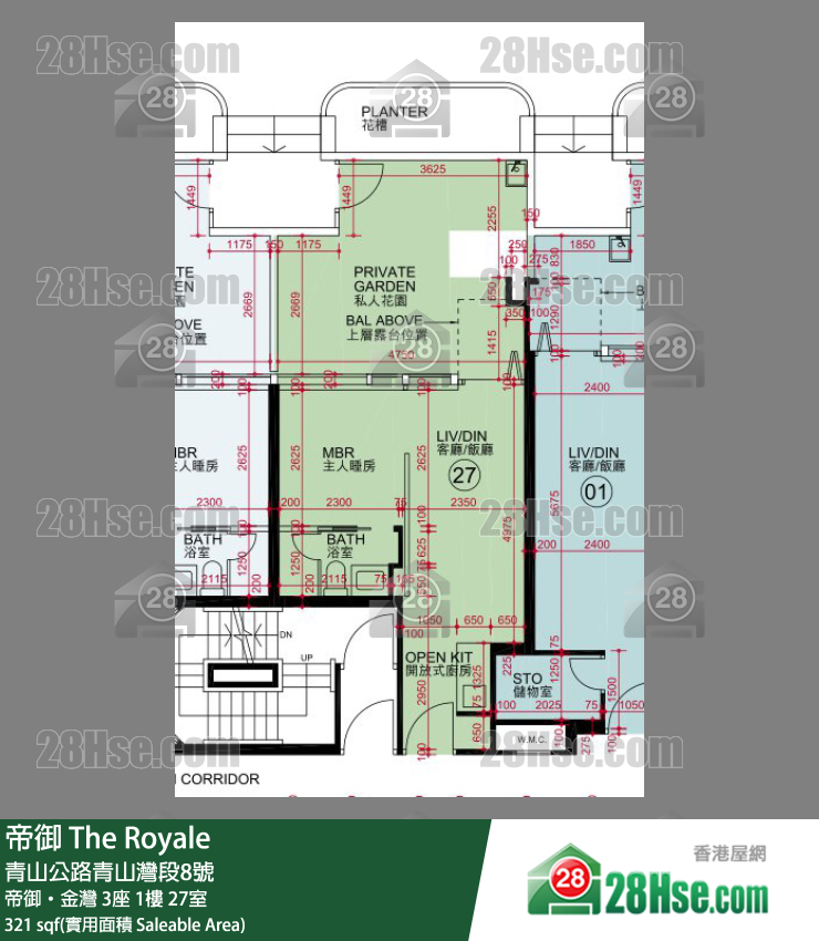 帝御 帝御‧金灣 3座 1樓 27室 平面圖