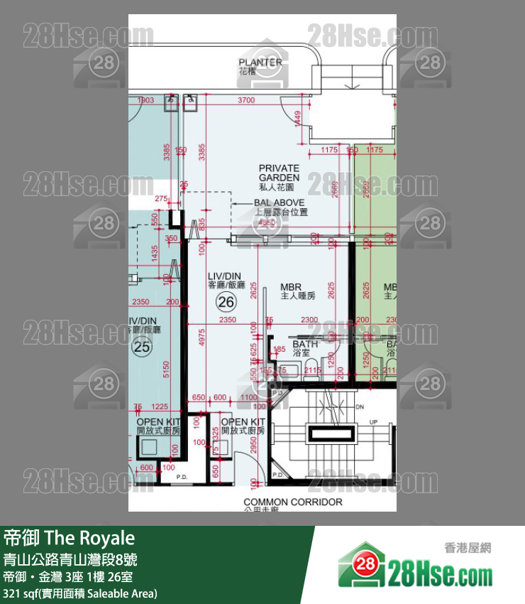 帝御 帝御‧金灣 3座 1樓 26室 平面圖