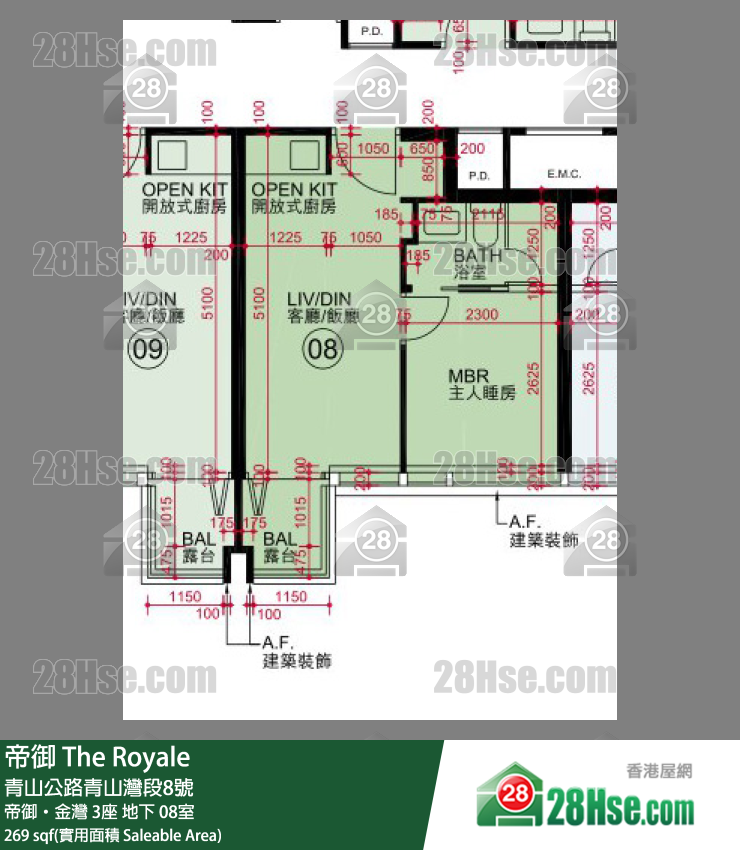 帝御 帝御‧金灣 3座 08室 平面圖