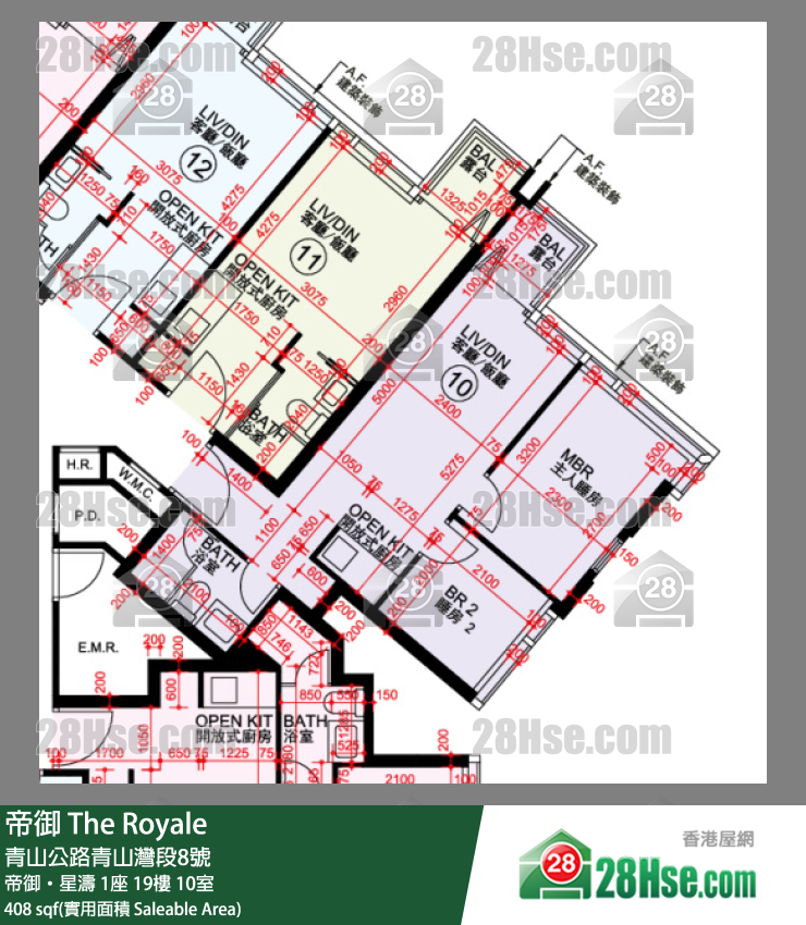 帝御 帝御‧星濤 1座 19樓 10室 平面圖