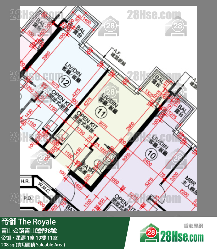帝御 帝御‧星濤 1座 19樓 11室 平面圖