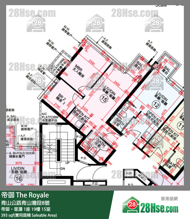 帝御 帝御‧星濤 1座 19樓 15室 平面圖