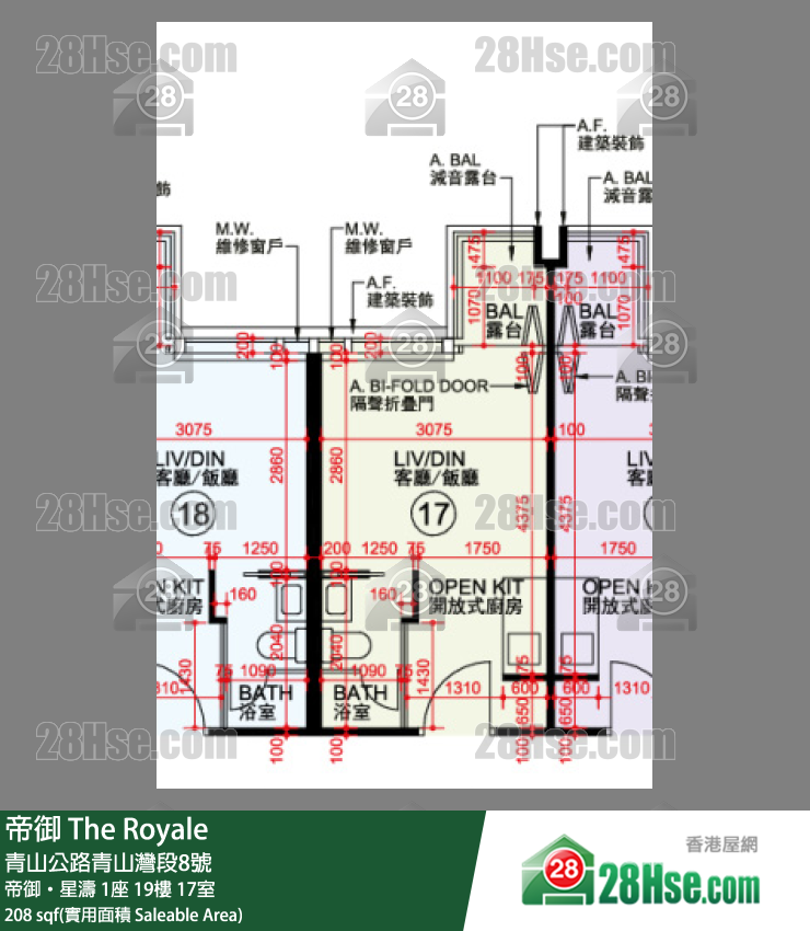 帝御 帝御‧星濤 1座 19樓 17室 平面圖