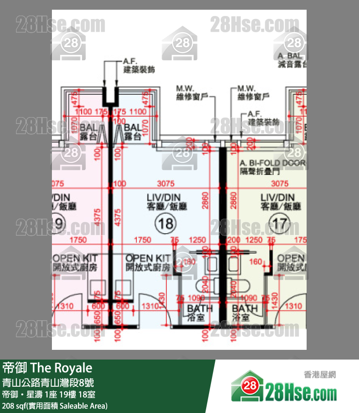 帝御 帝御‧星濤1座19樓 18室 平面圖