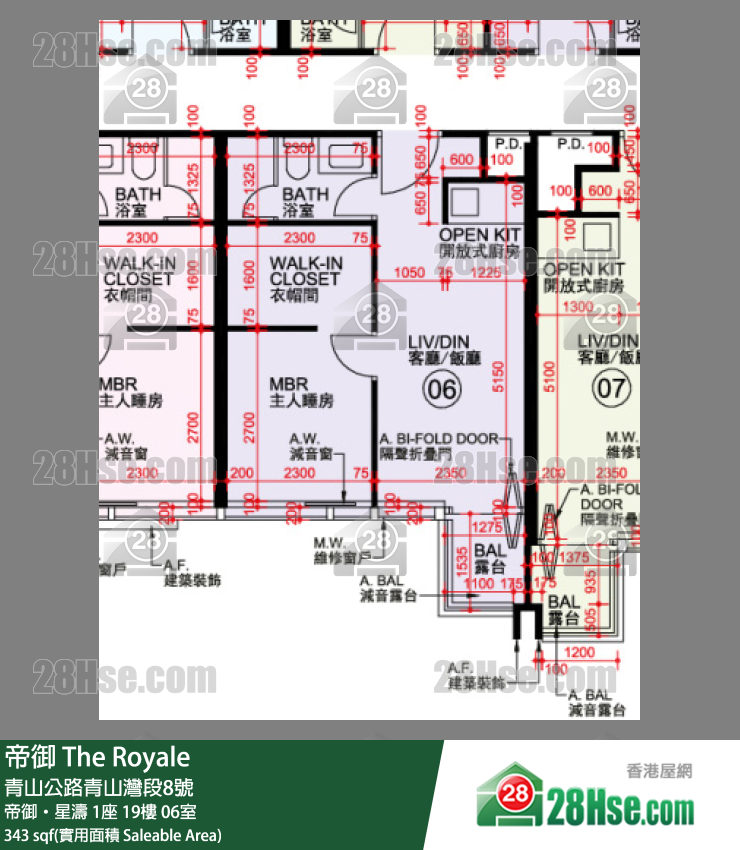 帝御 帝御‧星濤 1座 19樓 06室 平面圖
